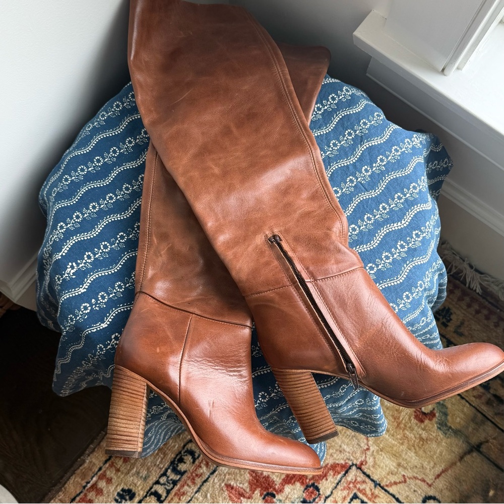 Free People Brown Over the Knee Boots